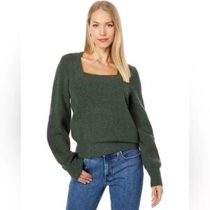 Madewell Melwood Square Neck Balloon Sleeves Sweater Size XS